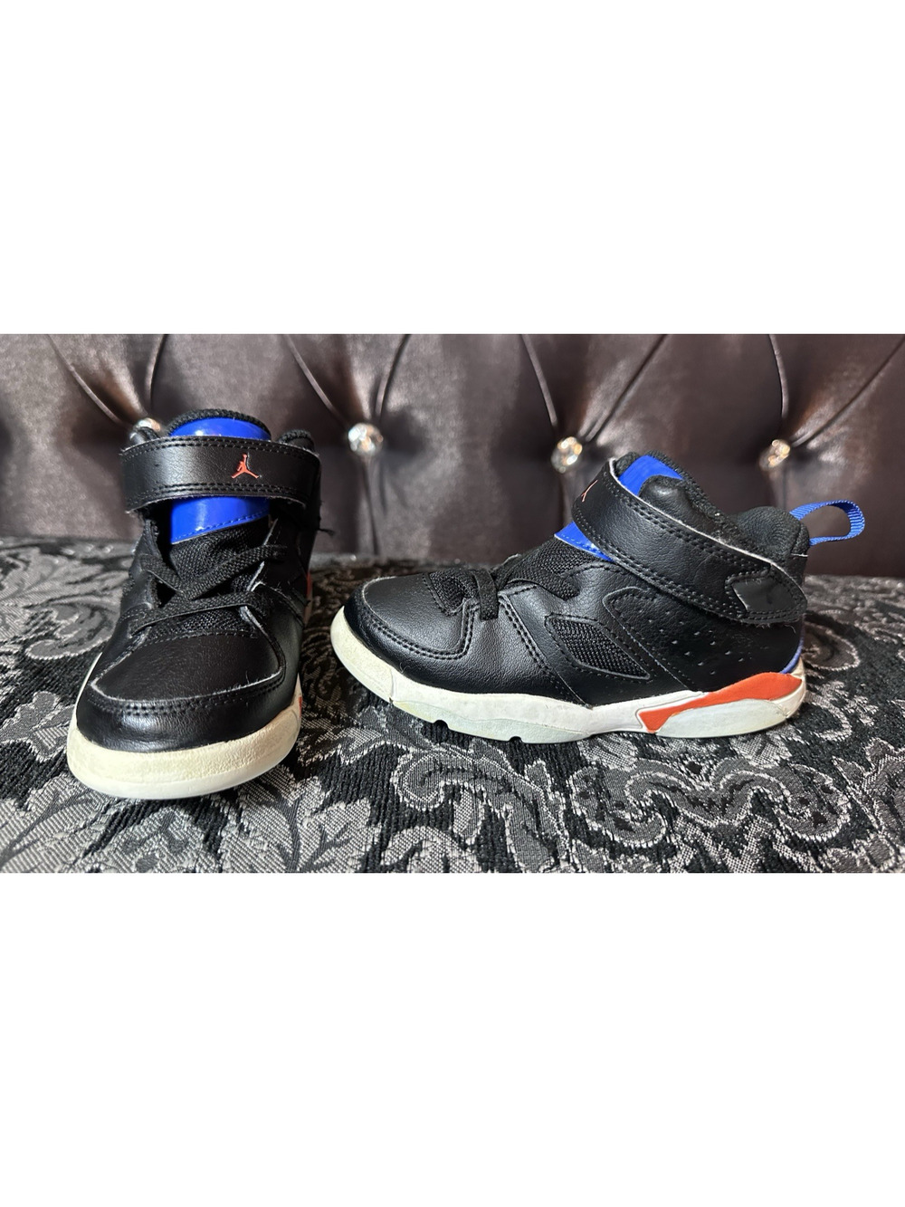 Nike Air Jordan FLIGHT CLUB '91 (TD) Toddler Shoes Black/Blue DM1687-008 Sz 9C